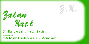 zalan matl business card
